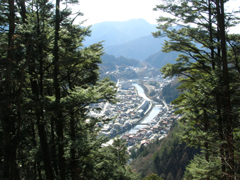 城山史跡の森より街並みを望む