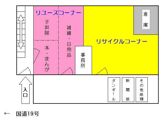 リサイクル広場案内図